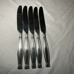 Set Of 5 Oneida Ambiance Stainless Flatware Dinner Knife